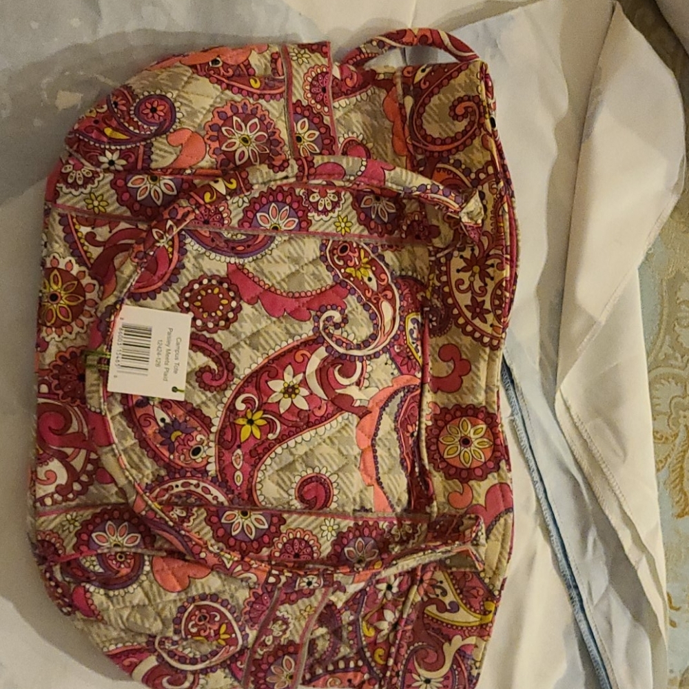 Very Bradley Campus Tote - Paisley Meets Plaid